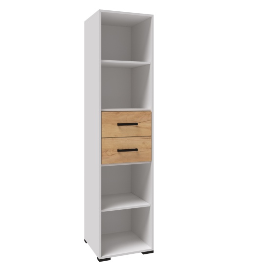 Спальня Лючия пенал белый/дуб крафт золотой