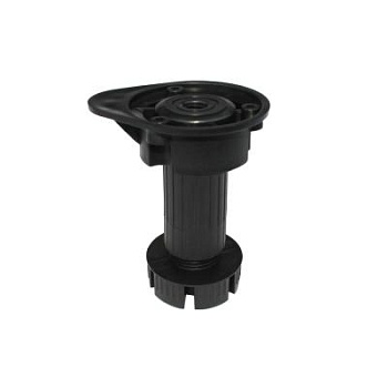 Опора регулируемая, h=100-130мм, нагрузка 120кг, черная