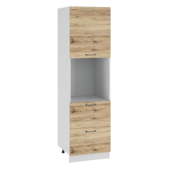 Пенал с нишей под духовку и ящиками Лофт Дуб цикорий ПНЯ 600