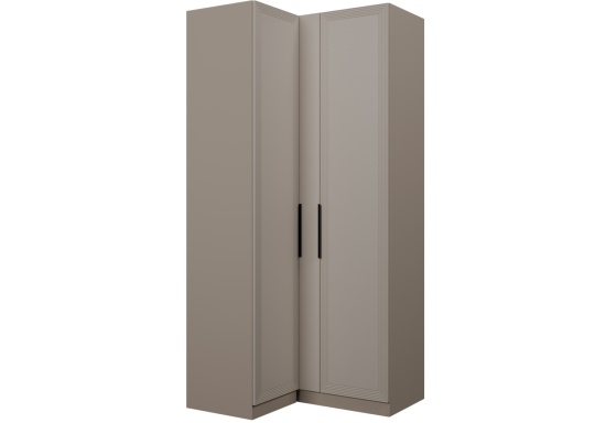 Шкаф угловой 1100 МС Роза Бежевый / Сиена Бежевый софт