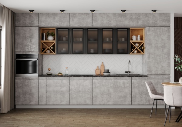 Модульная кухня Скала Бетон Светлый