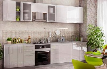 Модульная кухня Капля Белый глянец