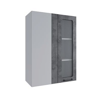 Верхний шкаф Лофт Бетон тёмный ВПУС 650