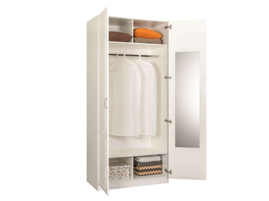 Ливерпуль Шкаф для одежды 13.134 Белый/Ясень ваниль