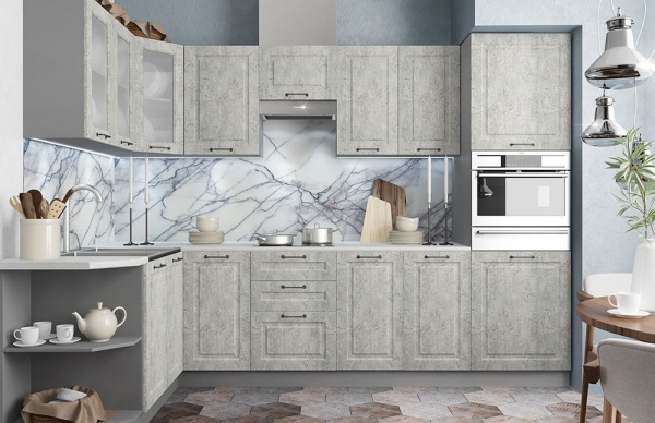 Модульная кухня Капри Камень светлый