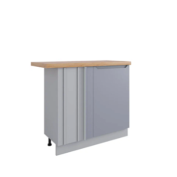 Стол Тренто Серый эмалит МСУ 1000 стыковка с глубиной 330 левый