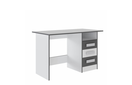 Спальня Тэбби Стол письменный белый/графит серый