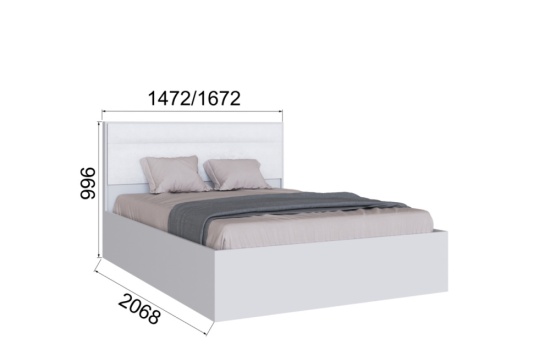 Спальня Леньяна Корпус кровати 1,4 белый