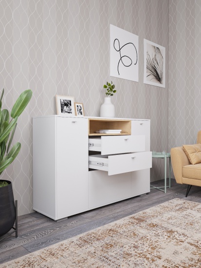 МС Ланс Комод К303 (МП) Белый