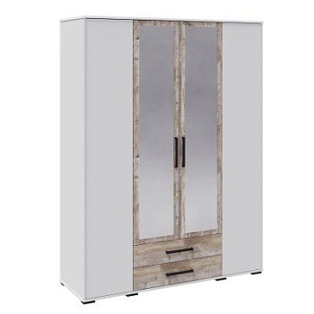 Спальня Соната шкаф 4-хств. белый/дуб юкон