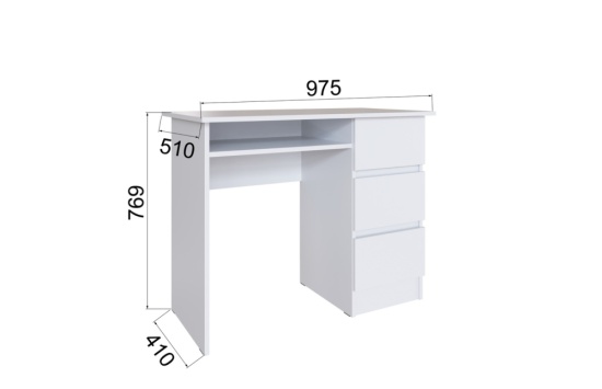 Спальня Мэнкс Стол косметический МСС-20 белый