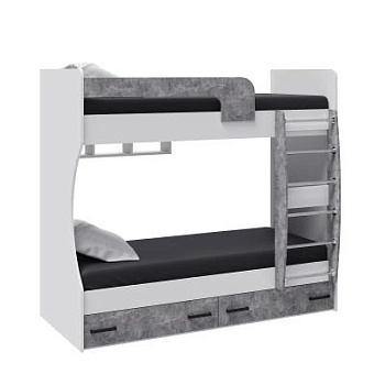 Спальня Лючия кровать двойная белый/ателье светлое