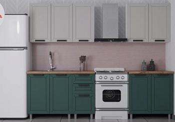 Кухня Лилия 2.0 Керамика/Изумруд