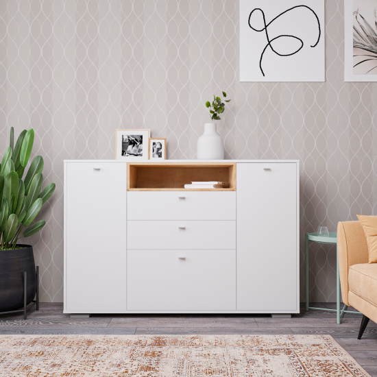 МС Ланс Комод К303 (МП) Белый