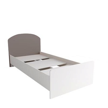 Кровать 900 Лавис КРД 900.1 (Белый/Грей софт)