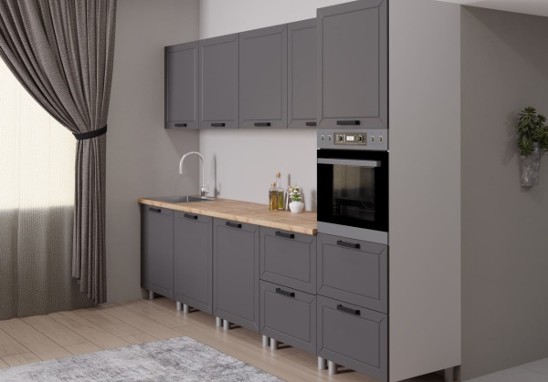 Модульная кухня Лилия Серый шёлк