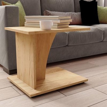 Журнальный стол СЖМ-3 дуб крафт золотой