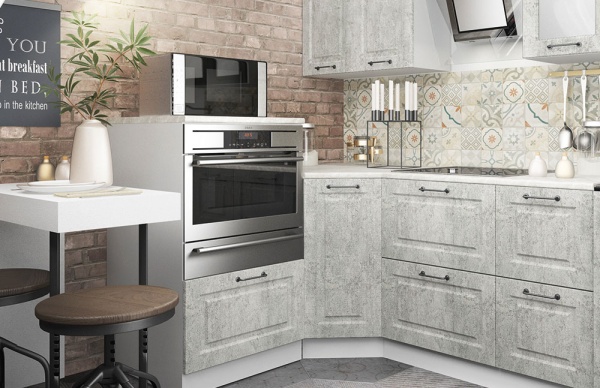 Модульная кухня Капри Камень светлый