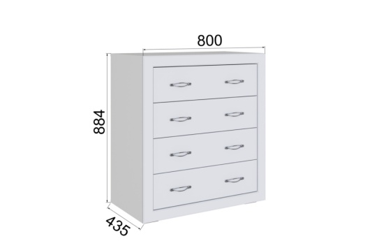 Спальня Леньяна Комод белый