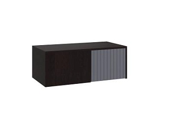 Прихожая Прага Антресоль №5 угловая универсальная Венге/Графит Софт