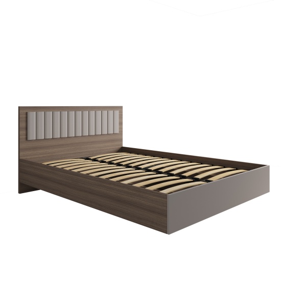 МС Роза Кровать 1400 Орех Франклин/Бежевый скин