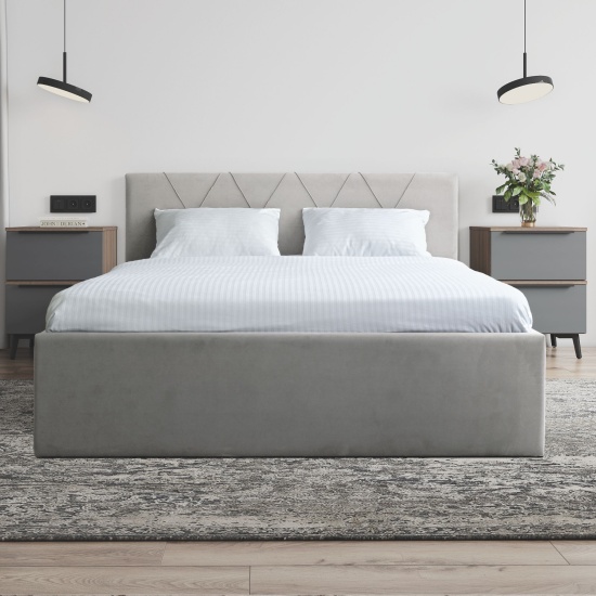 Кровать Румба 1,6 Серый Софт
