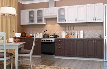 Модульная кухня Монако Сандал / Бразильский орех