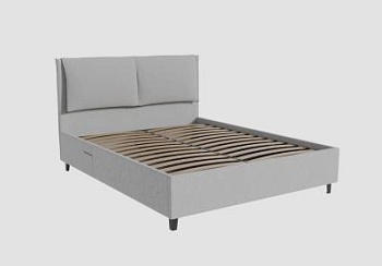 Кровать Венеция (М) 1600x2000 Серый Софт с подъемным механизмом