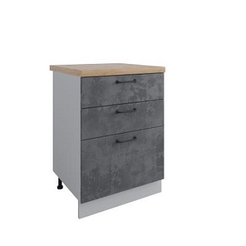 Стол Лофт Бетон тёмный СЯШ 600