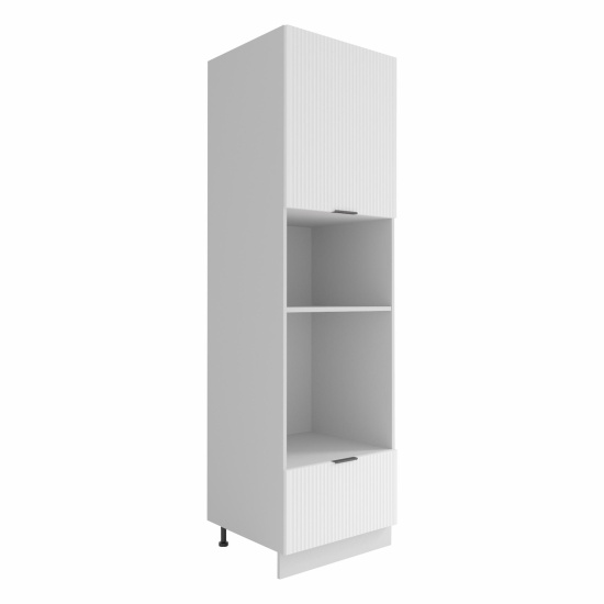 Пенал с нишей под духовку и СВЧ Монца Белый софт ПНС 600