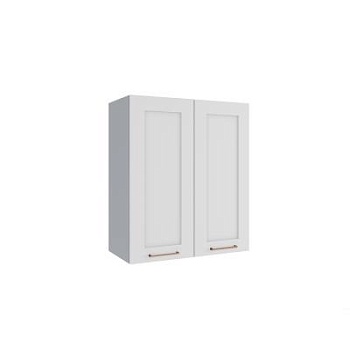 Верхний шкаф Квадро Белая кожа П 600