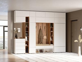 Модульная прихожая Прага Белый