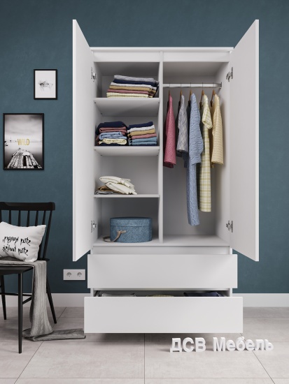 МС Мори Шкаф МШ 900.1 (МП/3) Белый