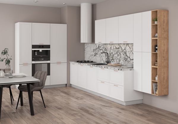 Модульная кухня Квадро Белый софт