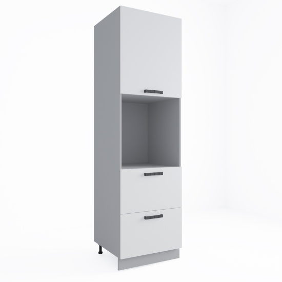 Пенал с нишей под духовку и ящиками Ройс Белый софт ПНЯ 600