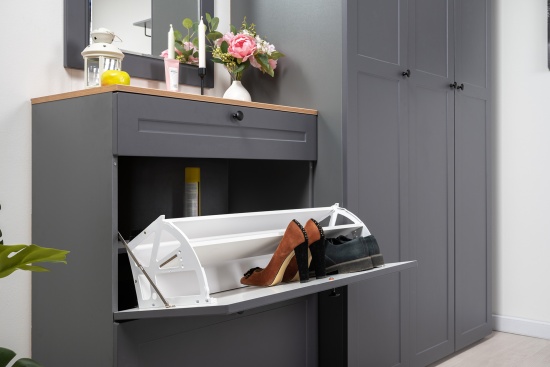 Модульная прихожая Остин Серый Графит/Дуб Вотан