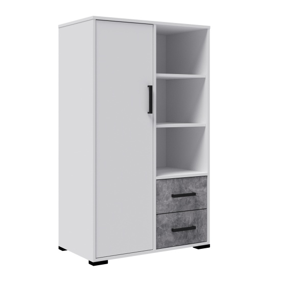 Спальня Лючия стеллаж книжный малый белый/ателье светлое