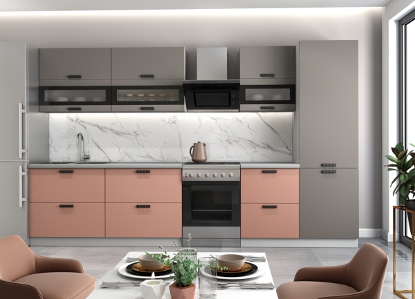 Модульная кухня Ройс Персик софт
