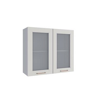 Верхний шкаф Квадро Ваниль кожа ПС 800