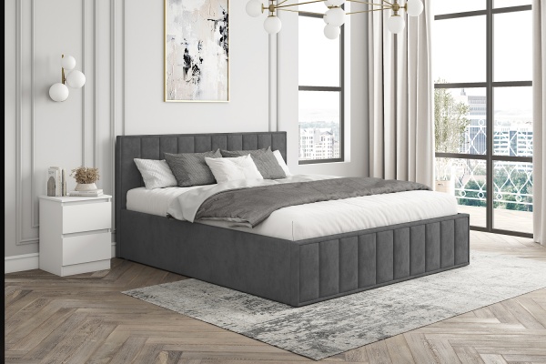 Кровать Лана (М) 1,8 Графит Софт