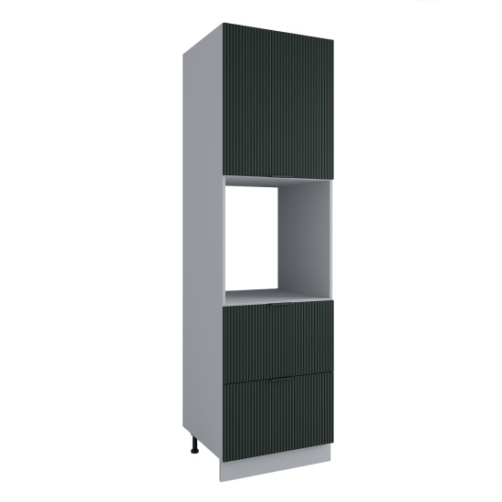 Пенал с нишей под духовку и ящиками Фенис 3Д Грин ПНЯ 600