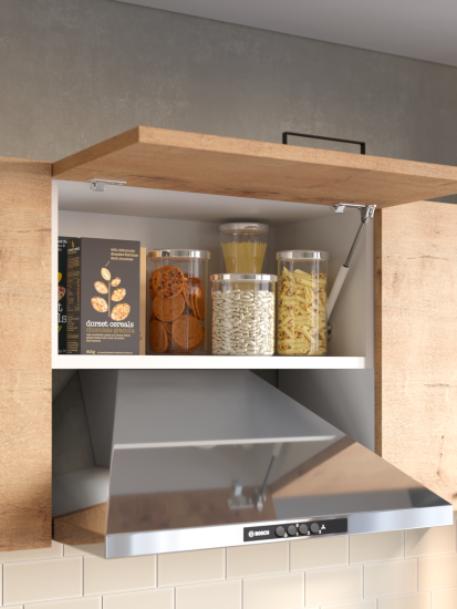 Кухонный гарнитур Дуся 2М 1,6м Дуб бунратти / Цемент