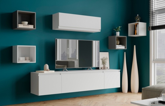 Гостиная Мэнкс Навесная полка МГН-1 белый