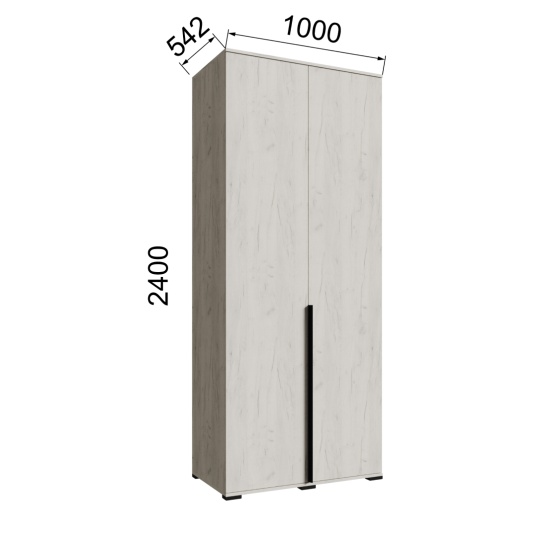 Лилль Шкаф 2-х створчатый ЛСШ-23 дуб крафт белый