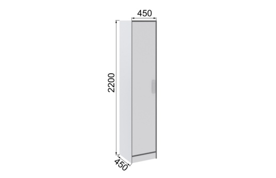 Спальня Тэбби Пенал белый/графит серый