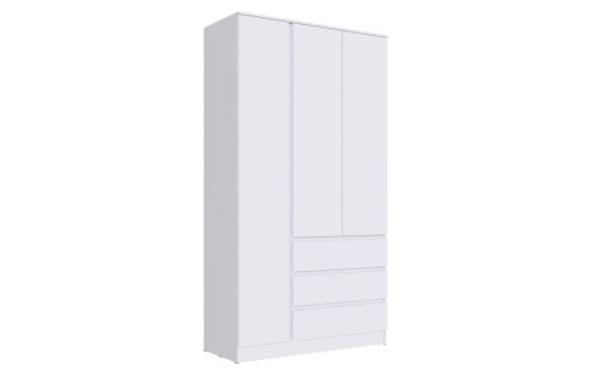 Спальня Мэнкс Шкаф 3-х створчатый  МСШ-24 белый