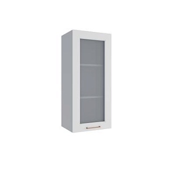 Верхний шкаф Квадро Белая кожа ВПС 400