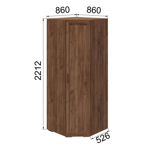 Спальня София шкаф угловой СШ-24 дуб крафт табачный