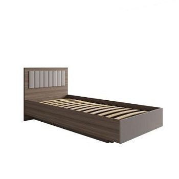 МС Роза Кровать 900 Орех Франклин/Бежевый скин