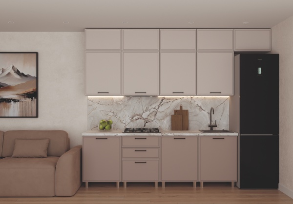 Модульная кухня Магнолия Кашемир / Молочный